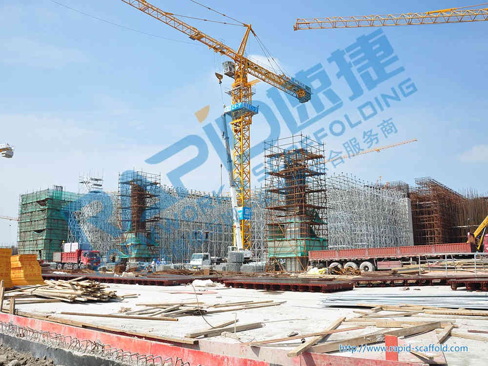 Shoring scaffolding and formwork for National Exhibition and Convention Center (Shanghai)