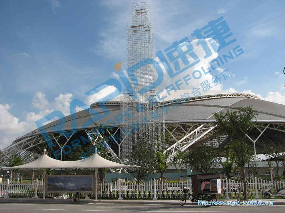 Armazón de acrobacia de alambre de altitud 66m en el Centro Deportivo de exposiciones en Nantong 