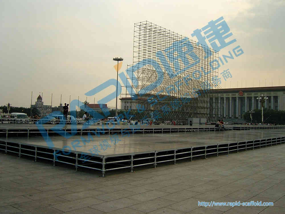 北京天安门广场奥运会倒计时一周年活动看台架